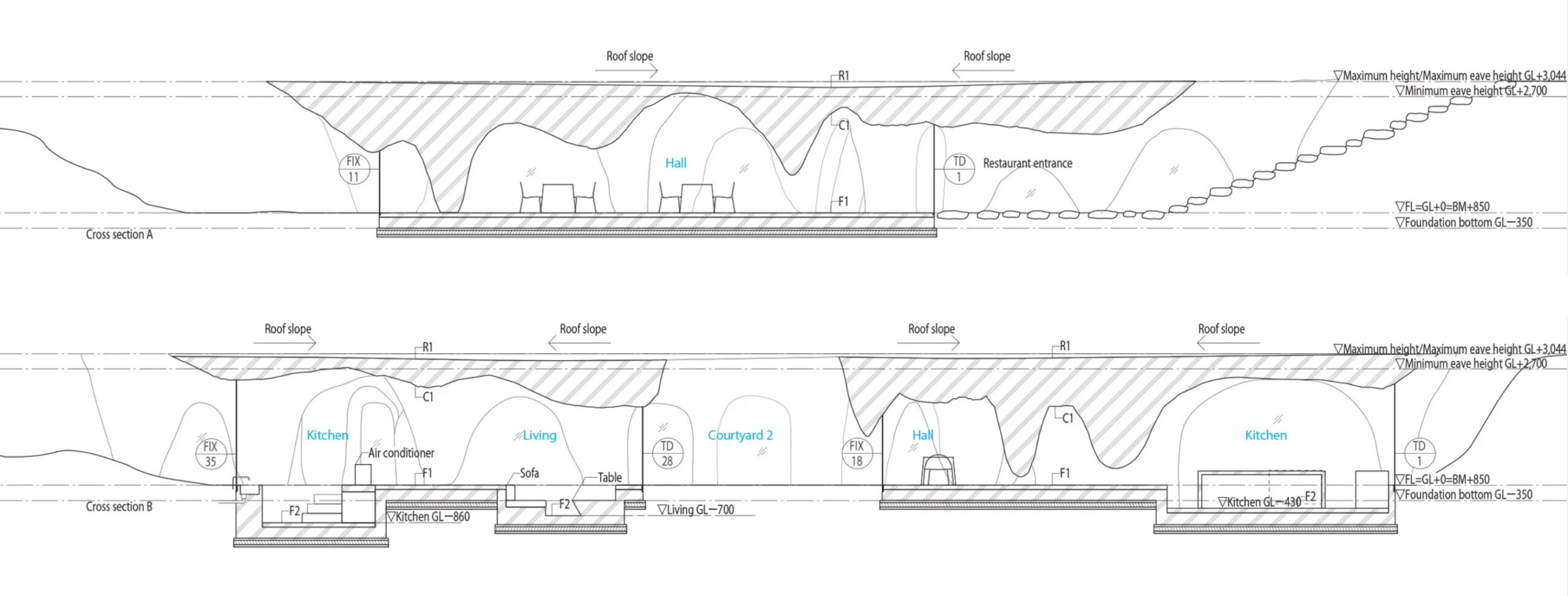 日本地下覆泥住宅与餐厅综合体丨Junya Ishigami + Associates-38