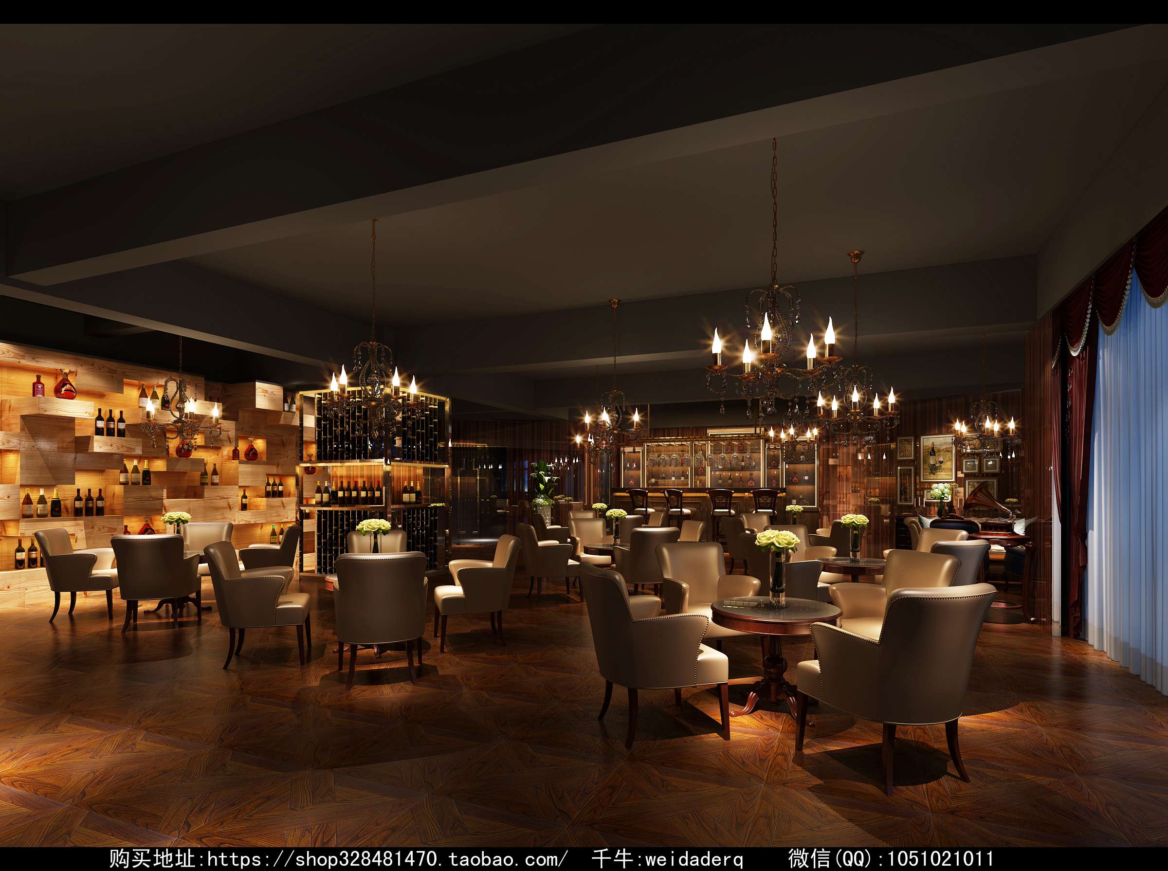 餐厅设计效果图中餐厅餐厅包间包房小吃店面馆工业主题餐厅-36