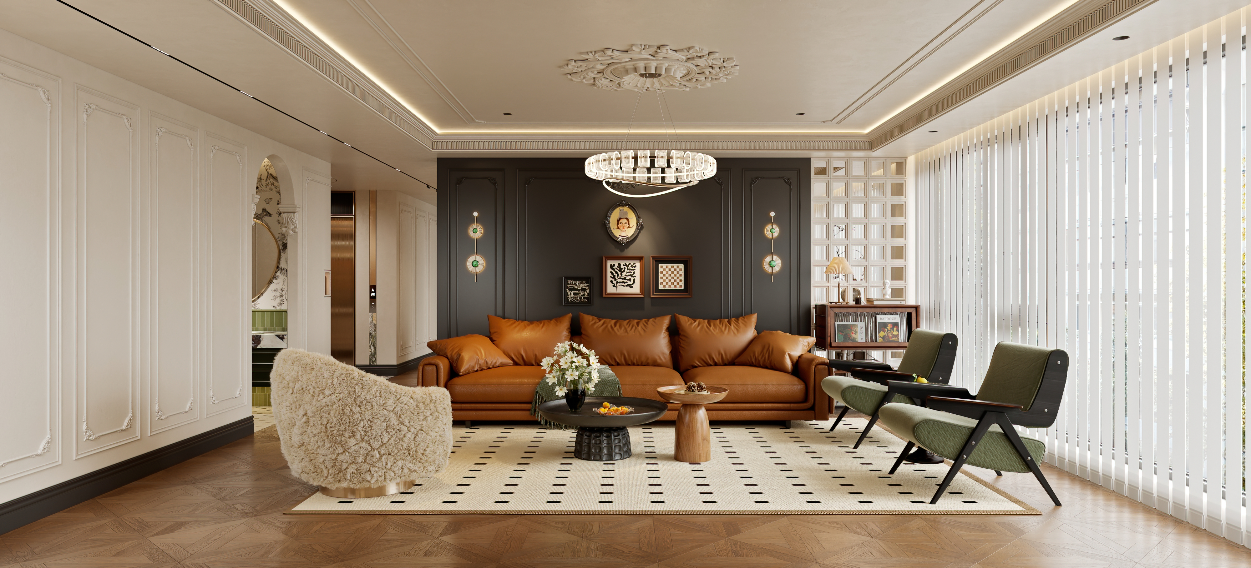 中古风客餐厅 复古法式-2