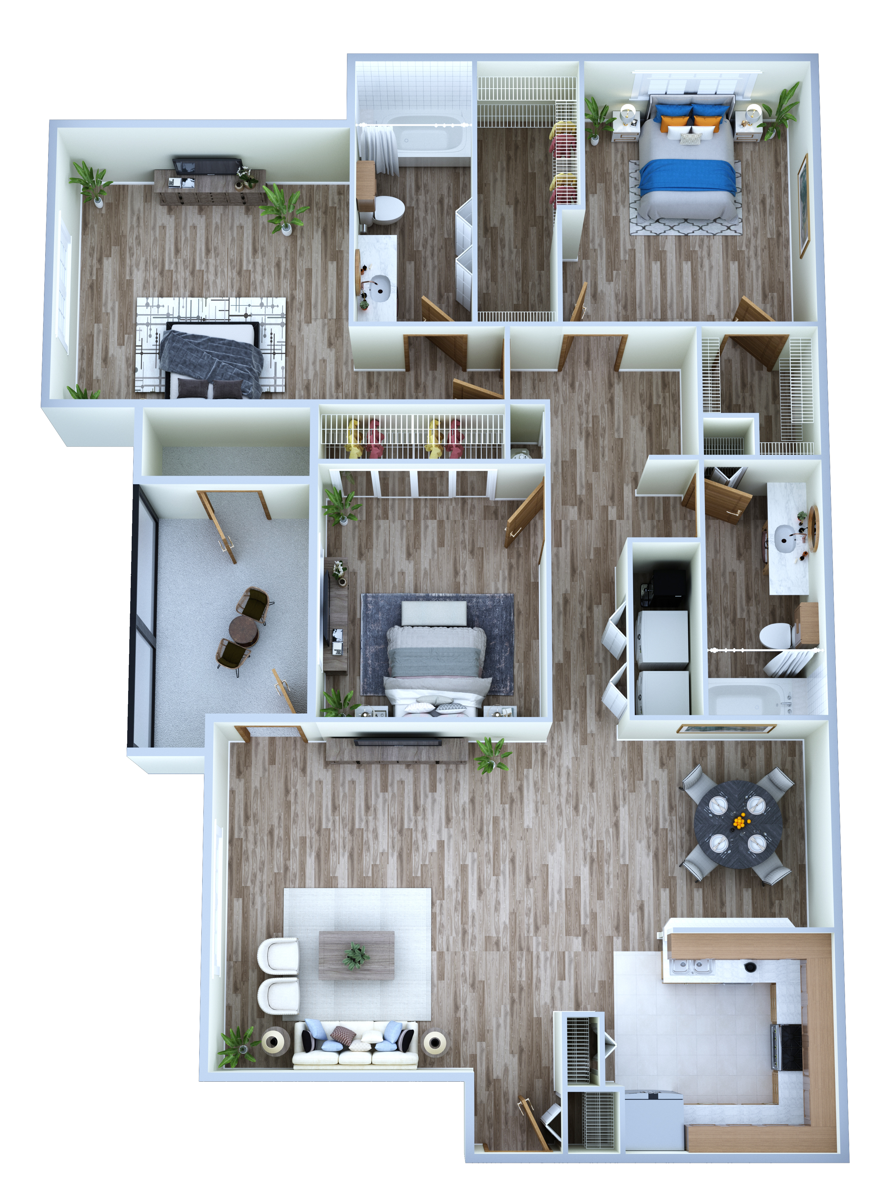 3D interior floor plan-2