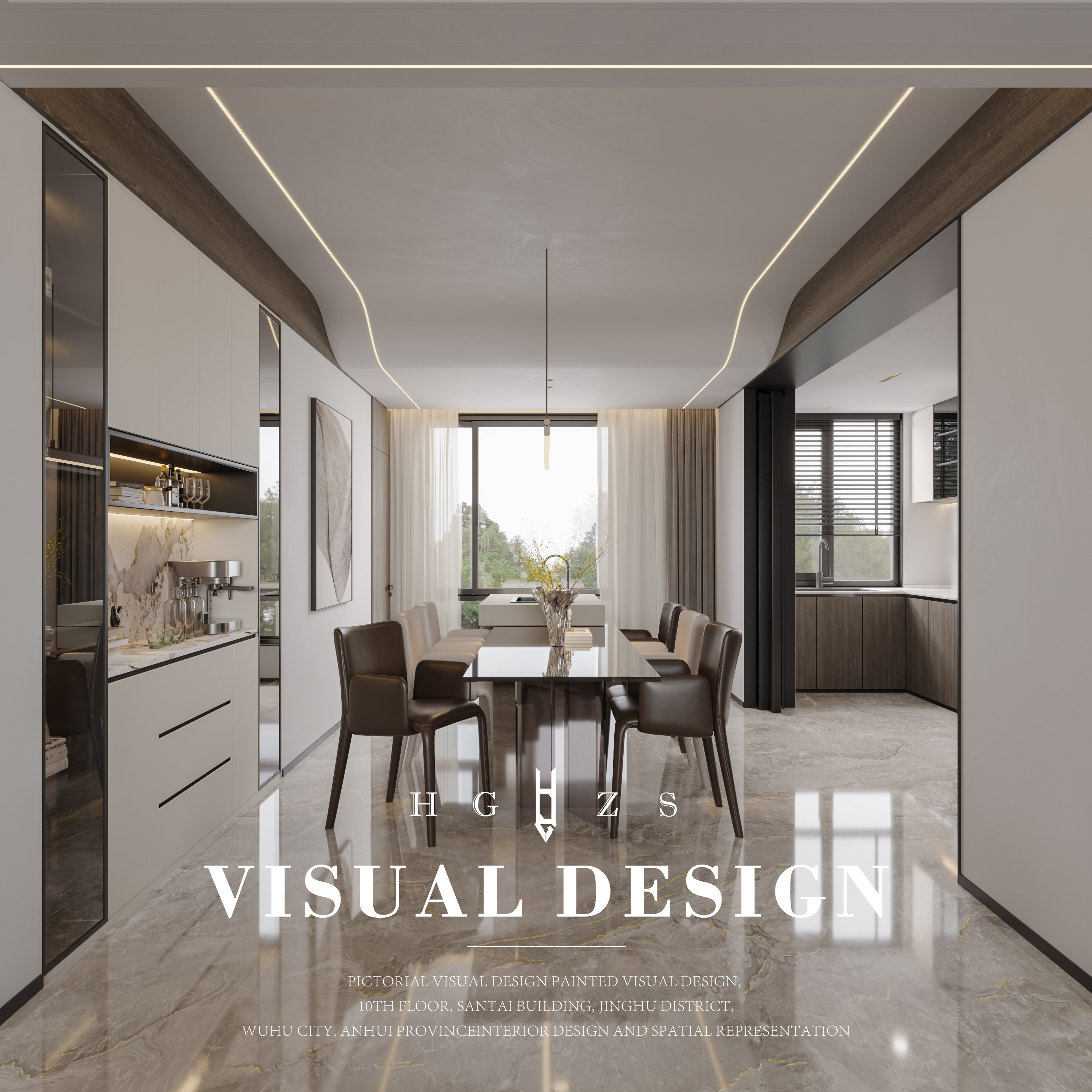 绘感视觉设计 | 现代轻奢客餐厅-8