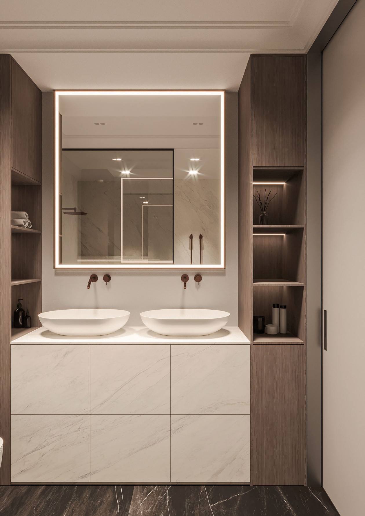 106㎡高级灰色系简约风公寓设计-19