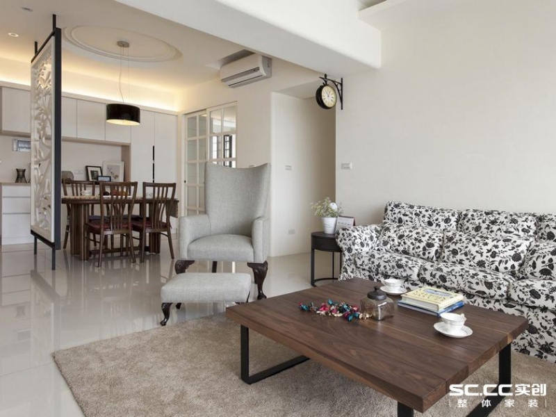 【上海实创装饰】好世凤凰城140平清新美式特调-4