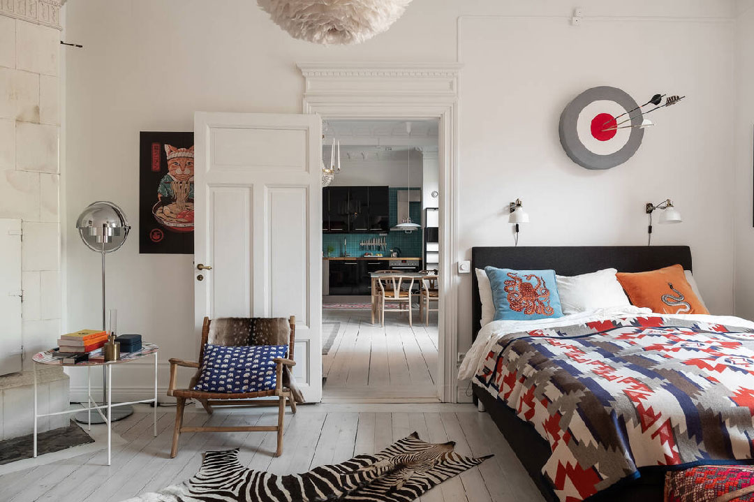 音乐家公寓的明亮装饰设计-4