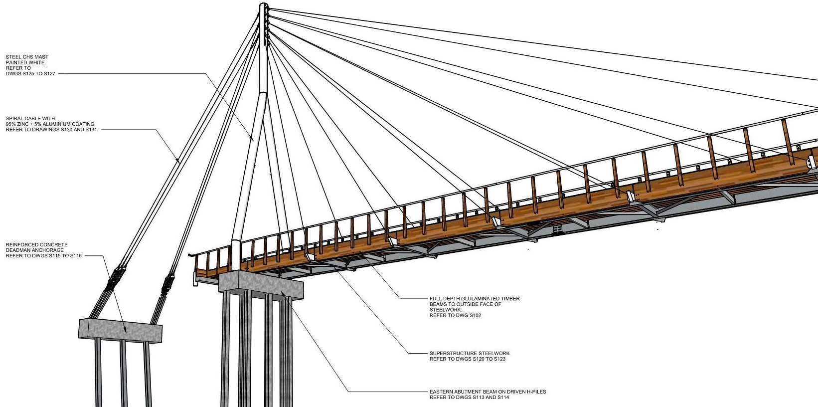 Water of Leith Cable Stayed Footbridge | DC Structures Studio-24