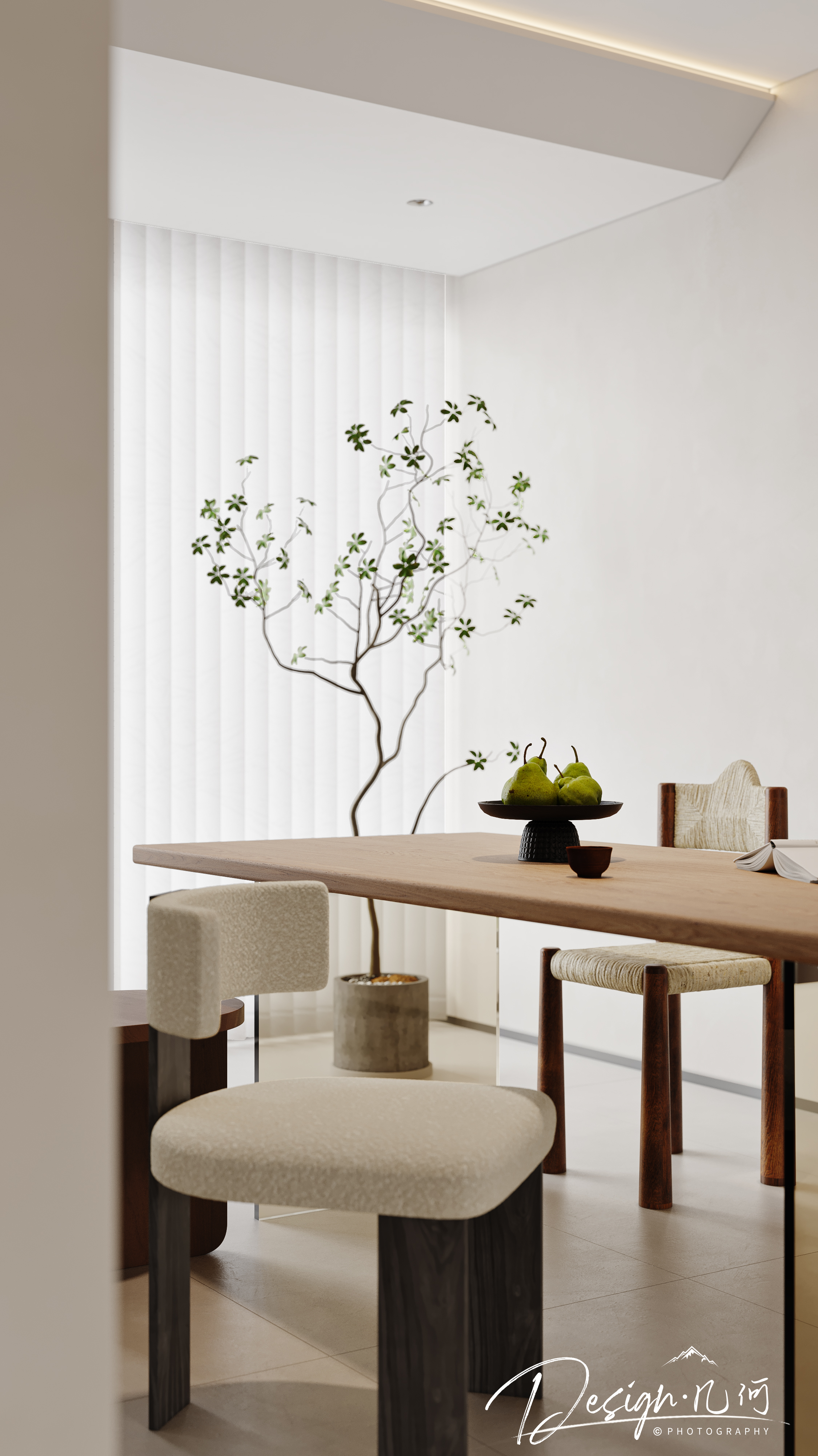 几何空间视觉表现 | 置地双清湾天镜现代中古客餐厅-13