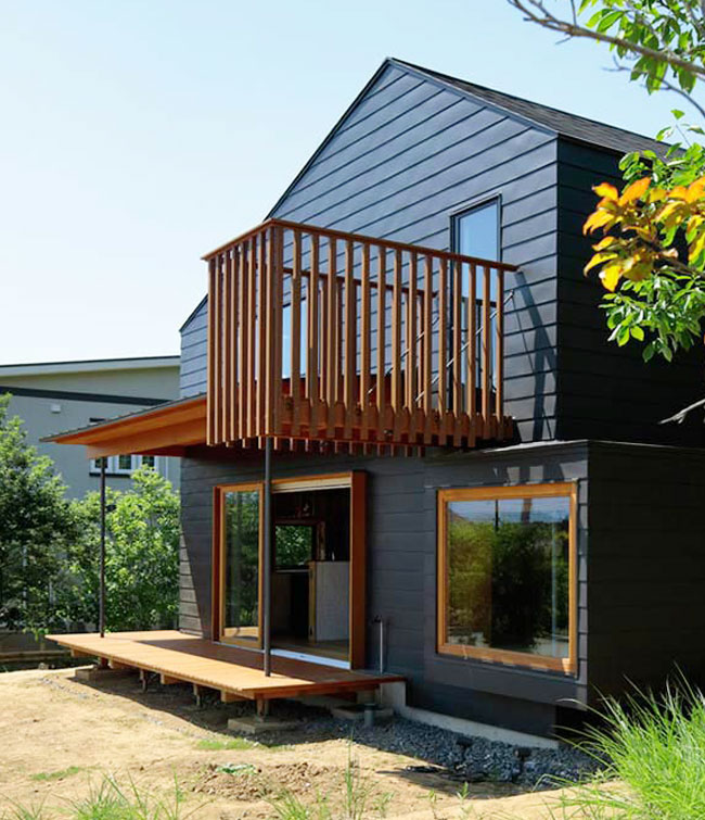 挑高日光森林木屋！日本75.9㎡小家庭原木宅-2