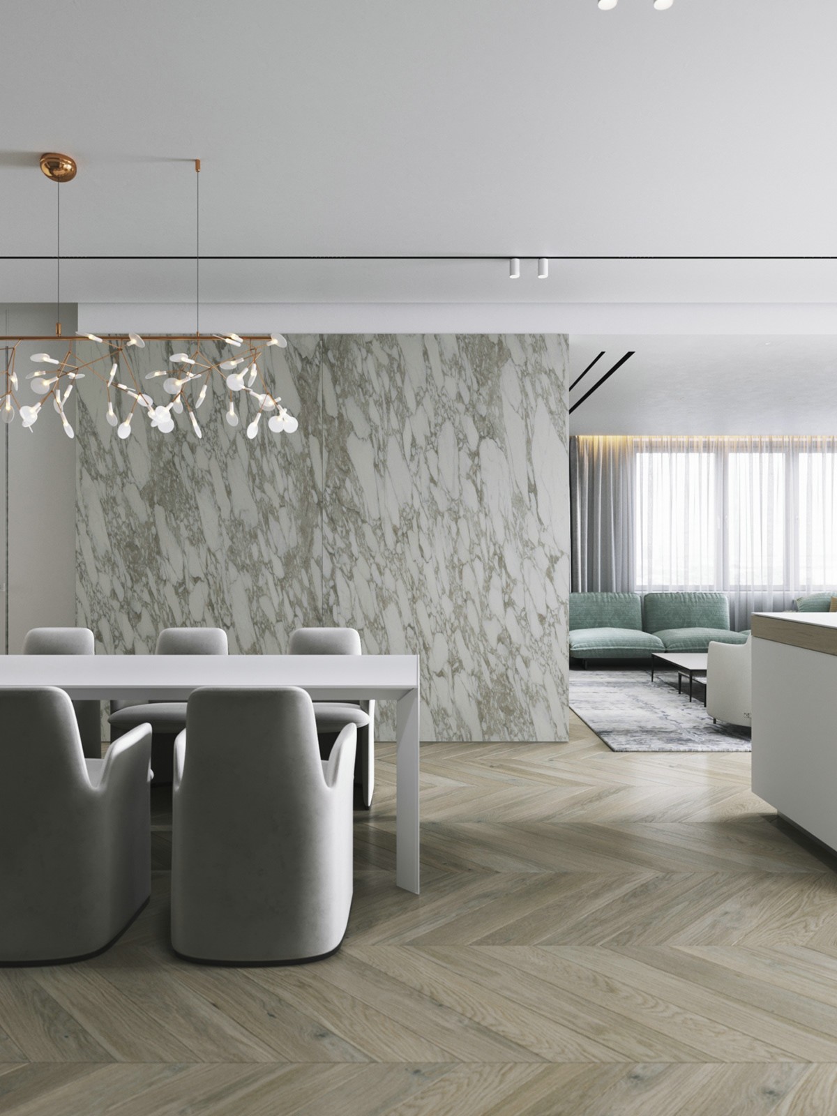 212㎡ 浅色系营造出自然柔和的氛围-2