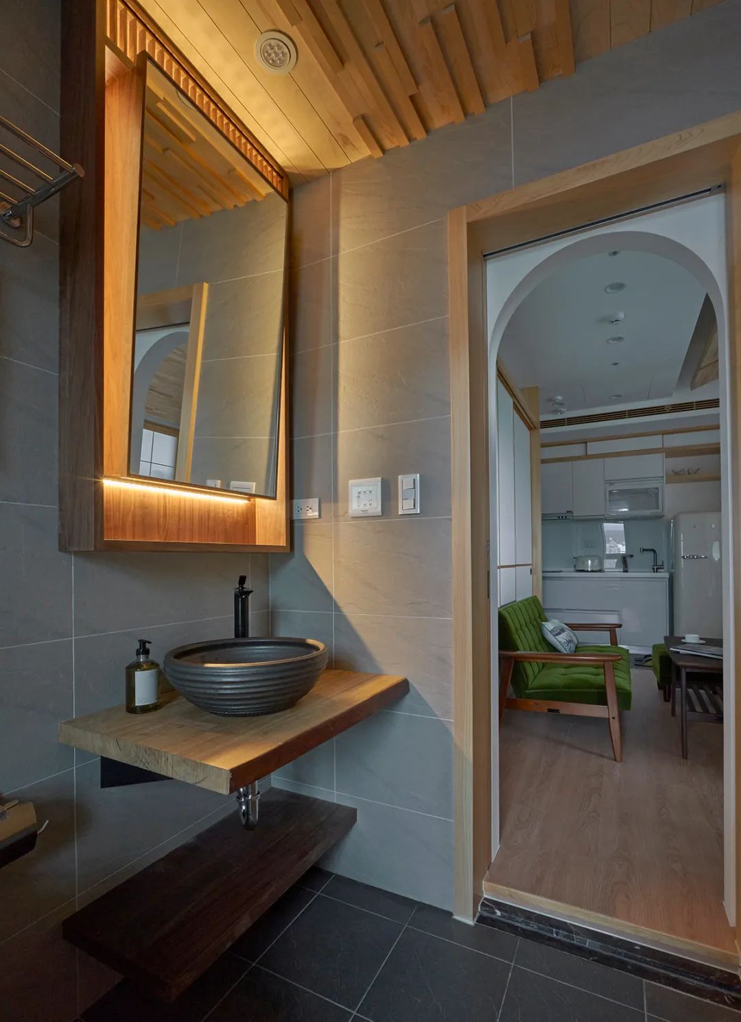 39㎡和风小宅，两室两厅弧形顶面，这设计太强了！-36