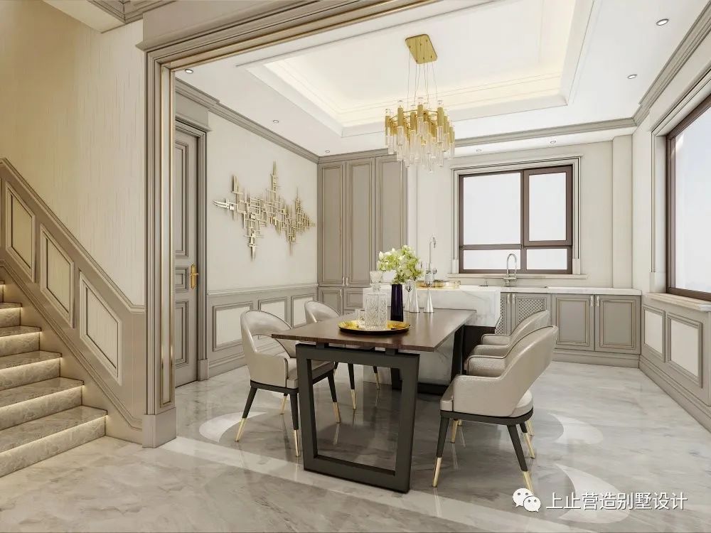 长春观澜湖别墅美式轻奢风设计，细腻质感诠释自在优雅-12