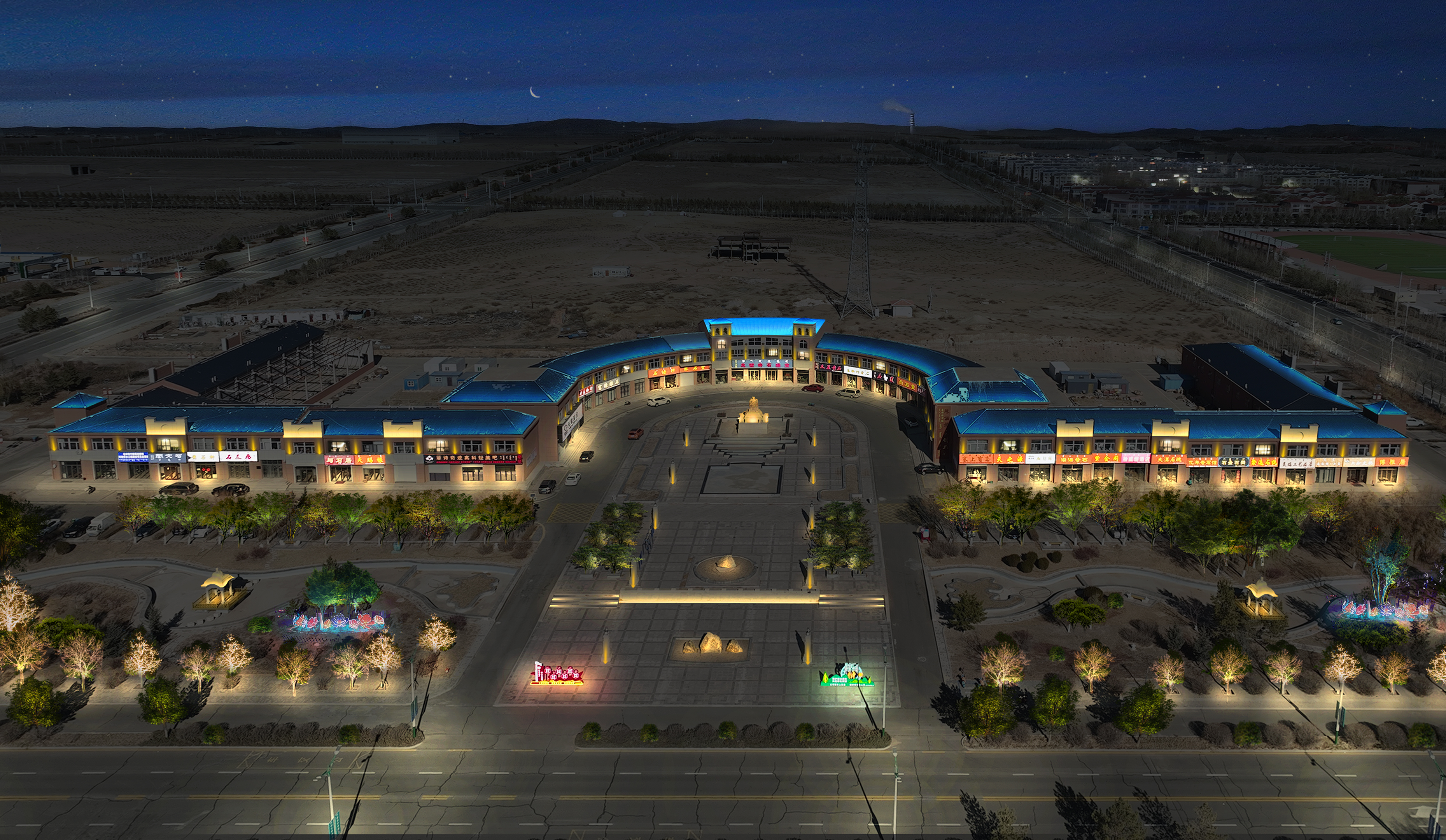 内蒙古乌拉特中旗夜景灯光亮化规划-6