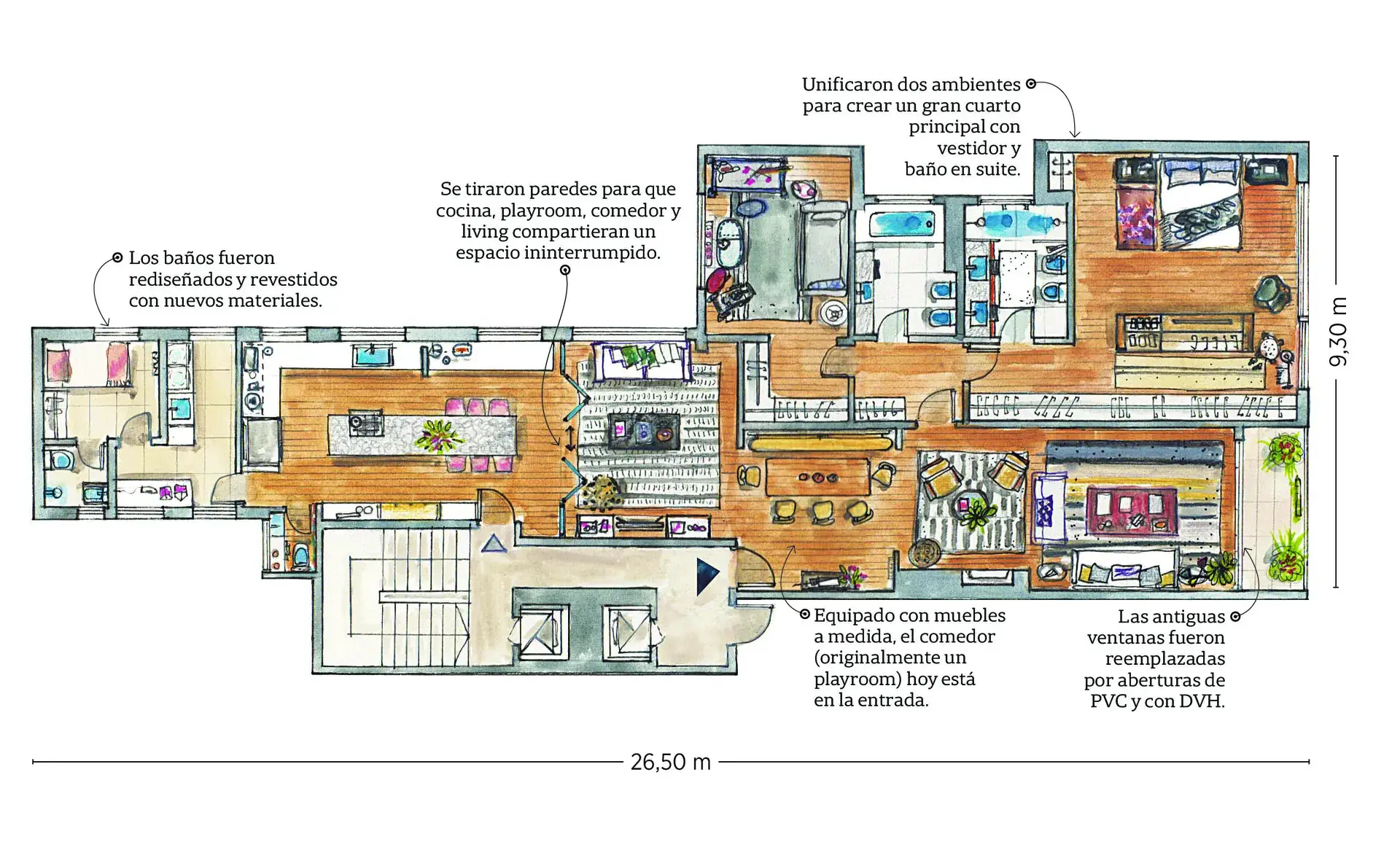 阿根廷布宜诺斯艾利斯现代公寓 | 温馨木质元素与开放空间的完美融合-14