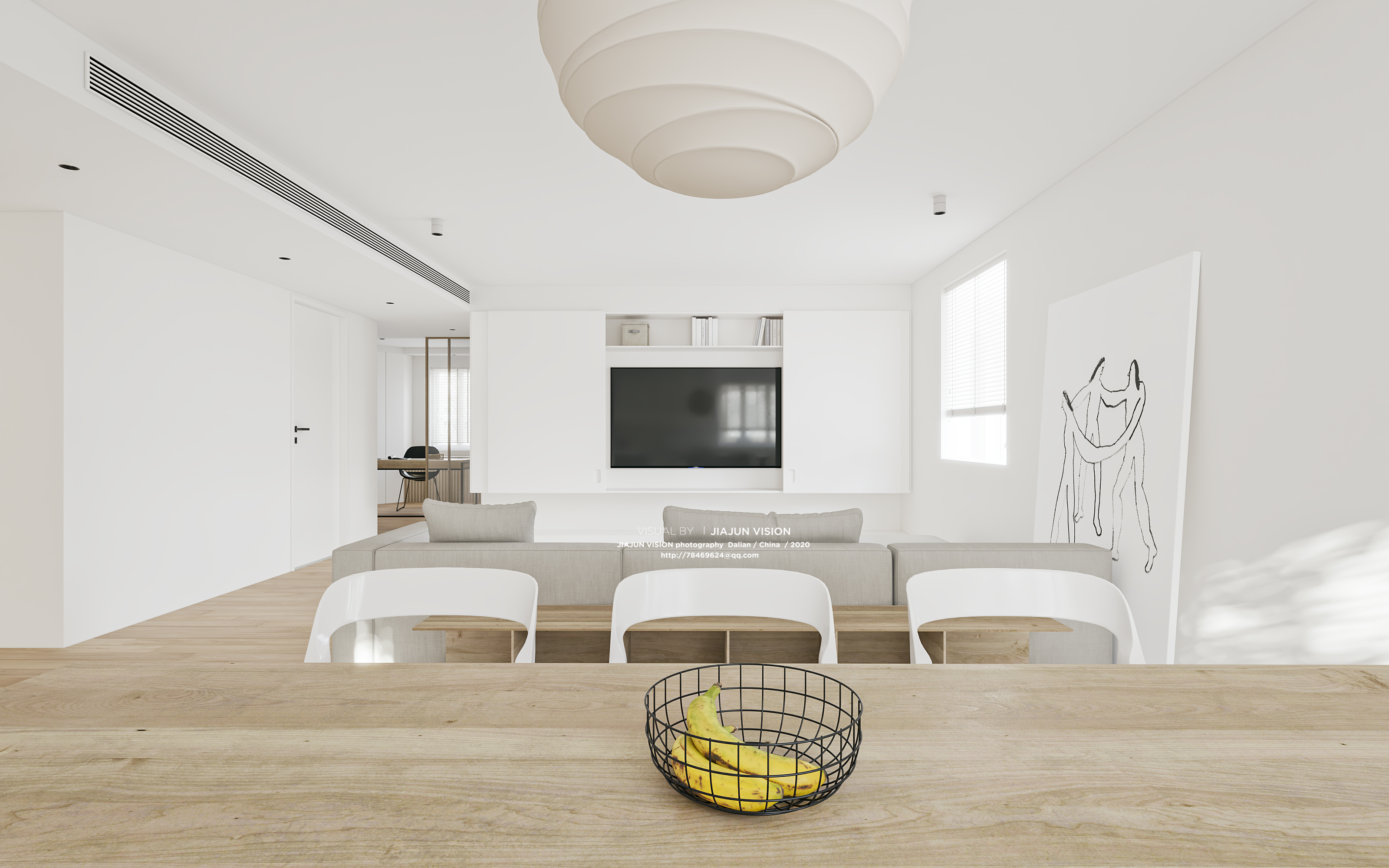 现代极简风格效果图展示——干净利落的空间美学-8