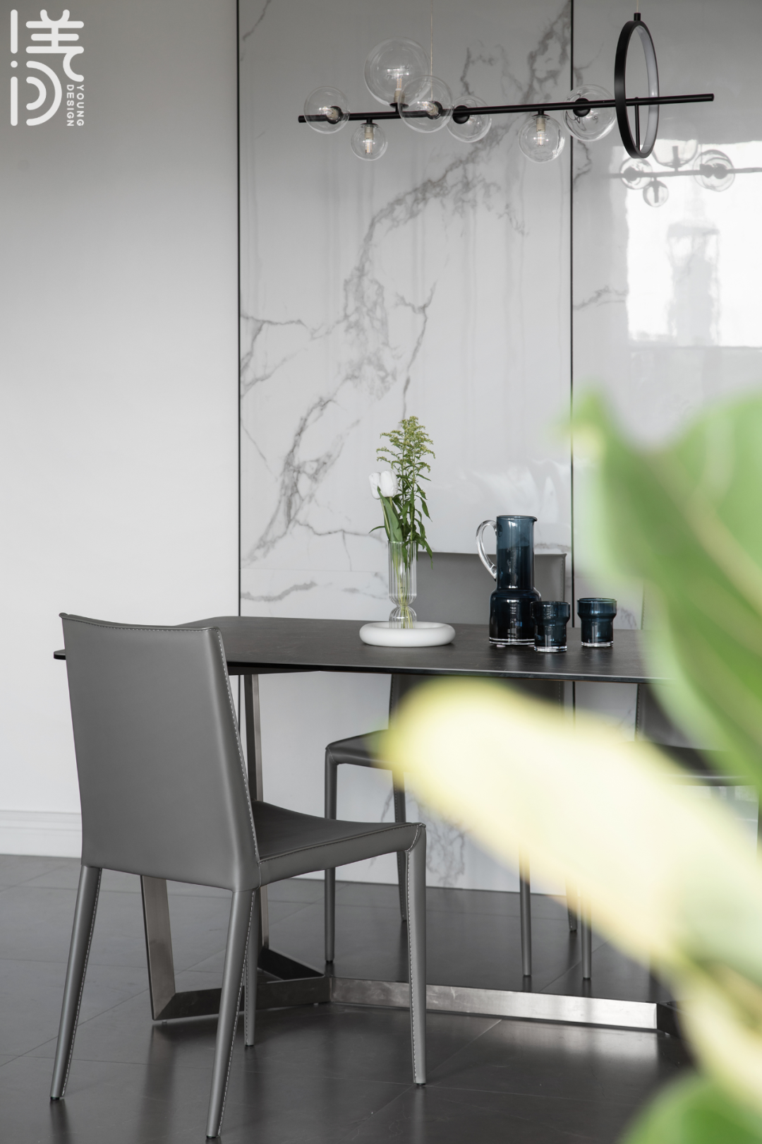 漾设计：125㎡现代住宅，高级灰+雾霾蓝，温柔高级的空间！-28