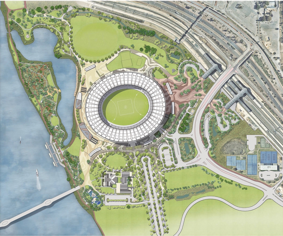 珀斯 Optus 体育场公园,绿色生态与原住民文化的融合-97