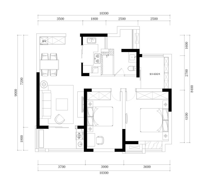 草木绿的秋天——90㎡北欧风住宅  鹏宇设计-14