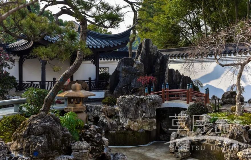 颐景山庄新东方主义庭院丨草月流-4