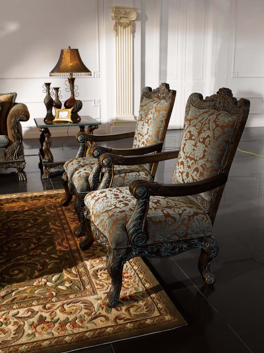 高清古典美式风格 卧室客厅餐厅书房家具场景图片素材-4-7