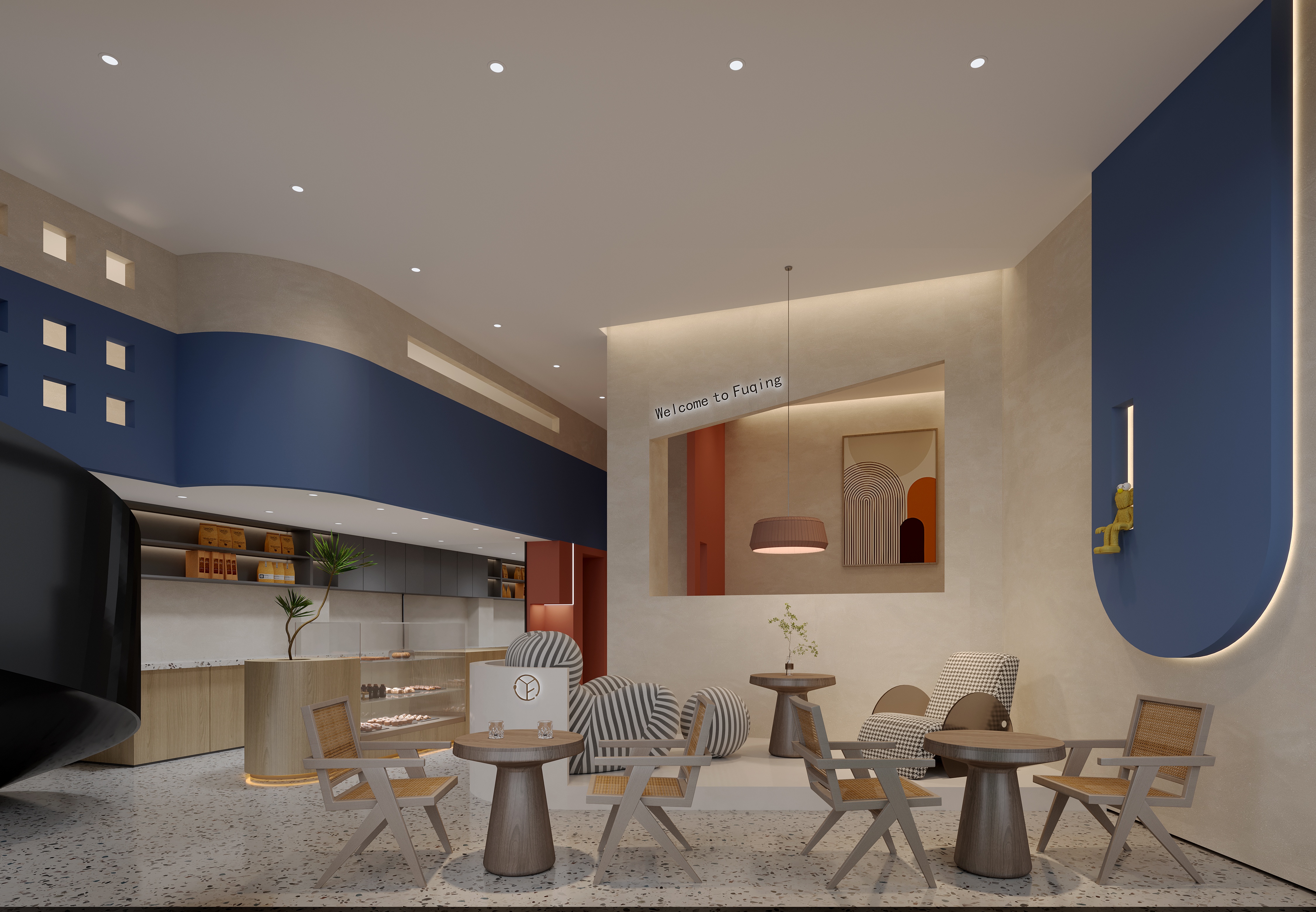 福州福清余方方的甜品店丨中国福州丨黄文星室内设计工作室-14