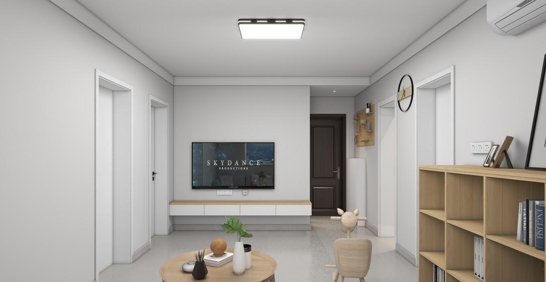 100 平现代简约三室两厅住宅设计-0