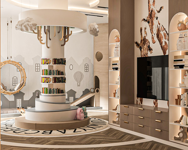 children's playroom in a villa-3