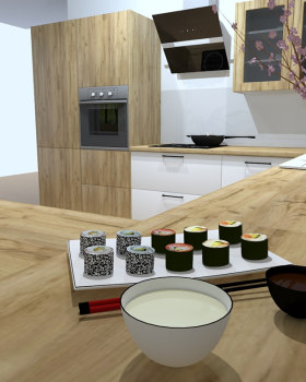 kitchen in the summer cottage