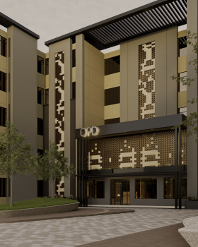 Hopital Exterior 3D Renders