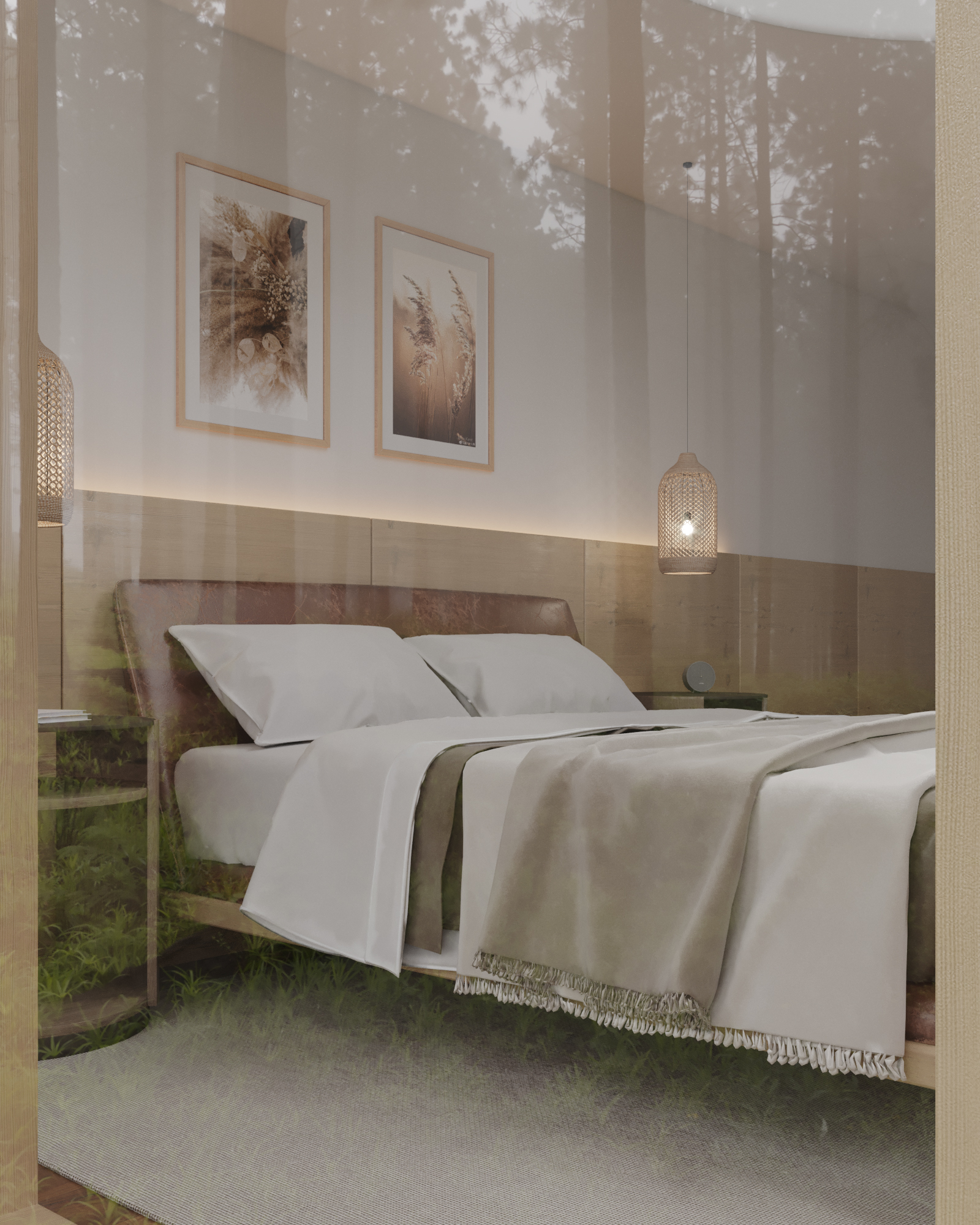 电脑生成图像（CGI）风格的秋季卧室丨Tânia Lopes-6