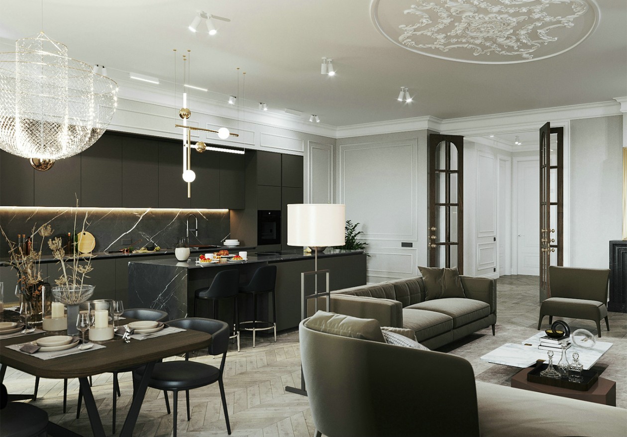 黑白灰构建的简欧居所-2