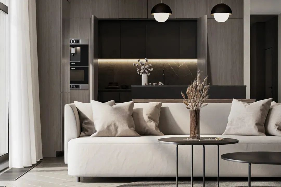 75㎡简约原木高级黑,年轻夫妇的完美之家丨Tomkin Design-53