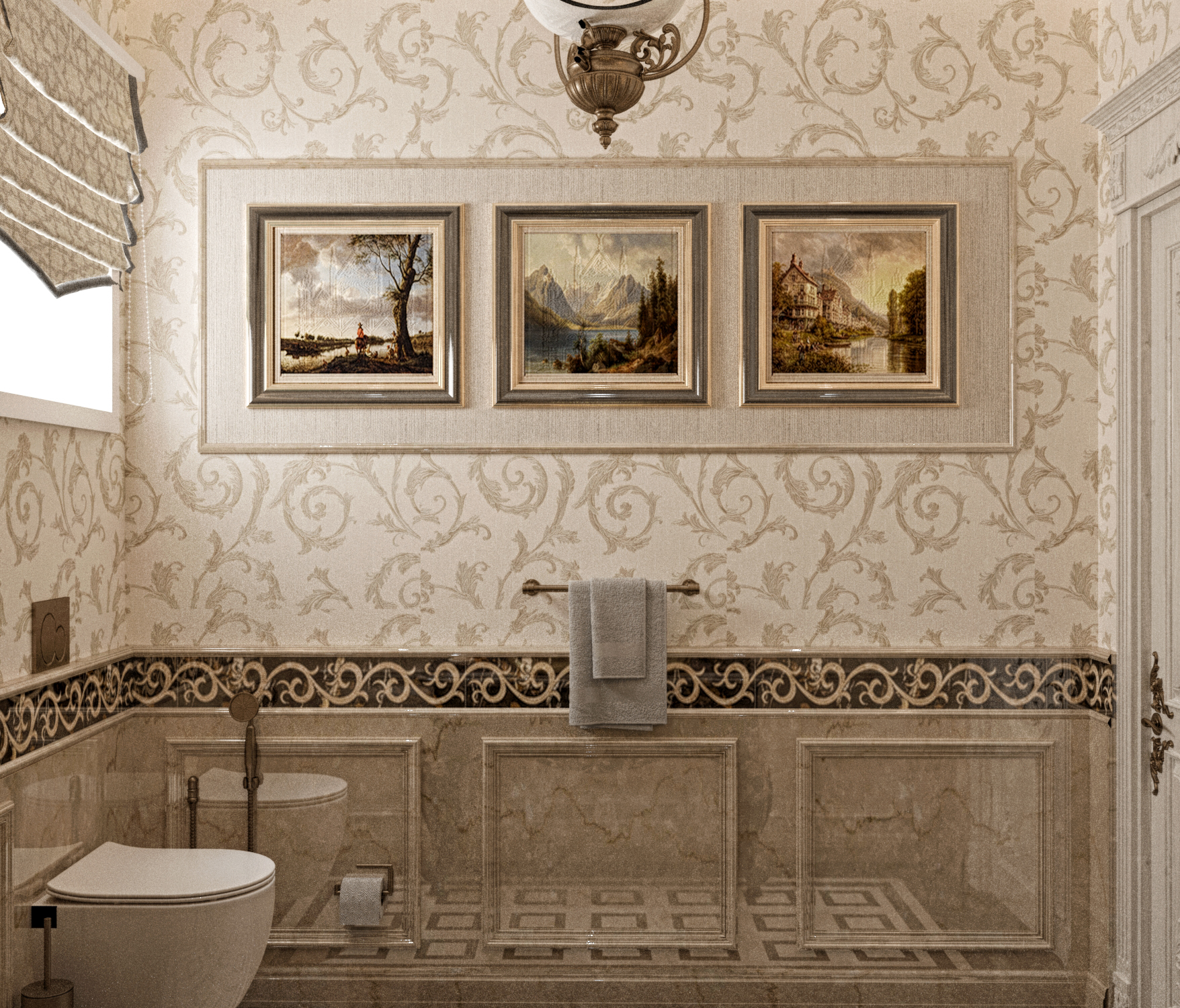 Classic luxury Guest Toilet-4