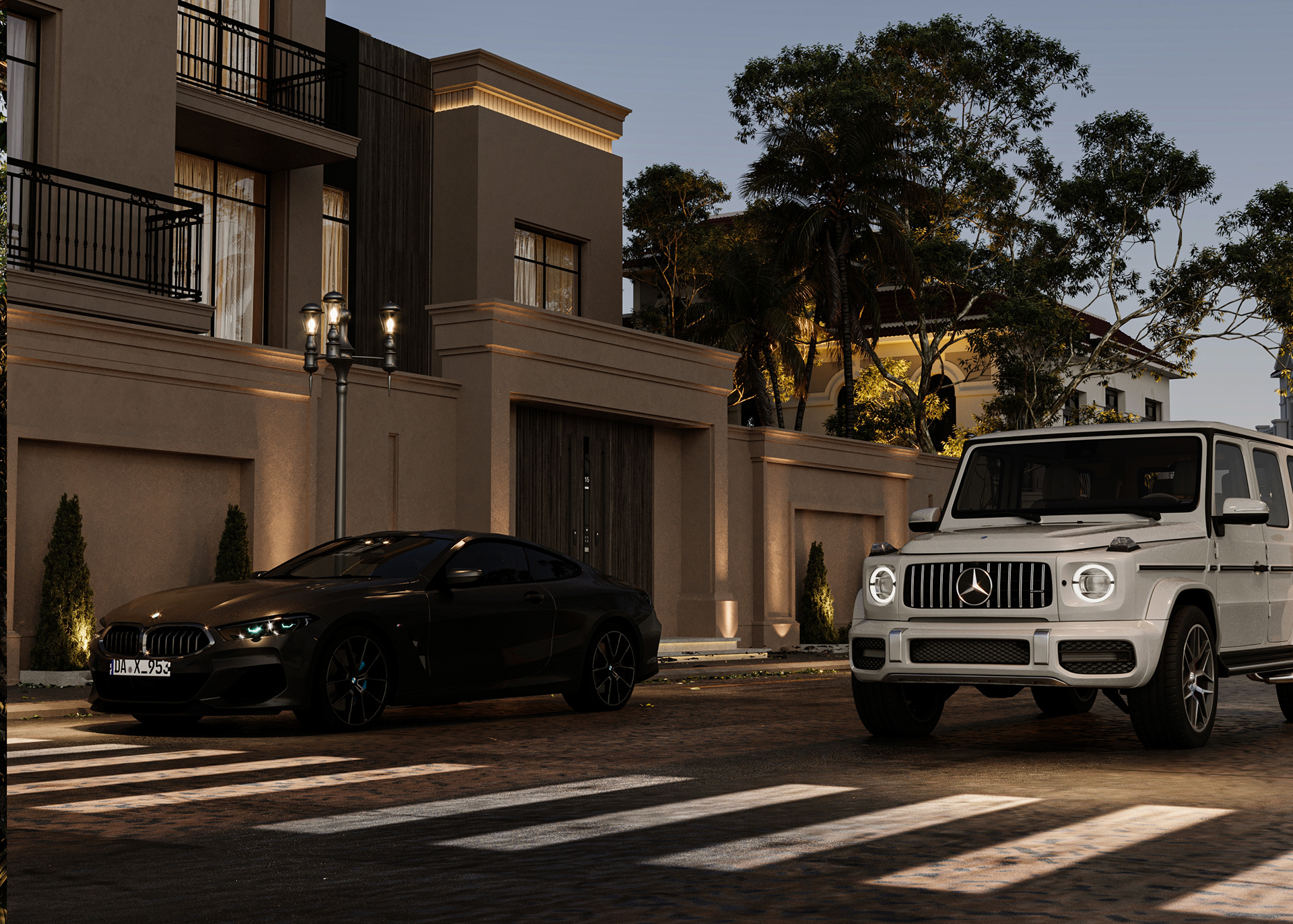 Neo Classic Villa Facade 设计与可视化-30