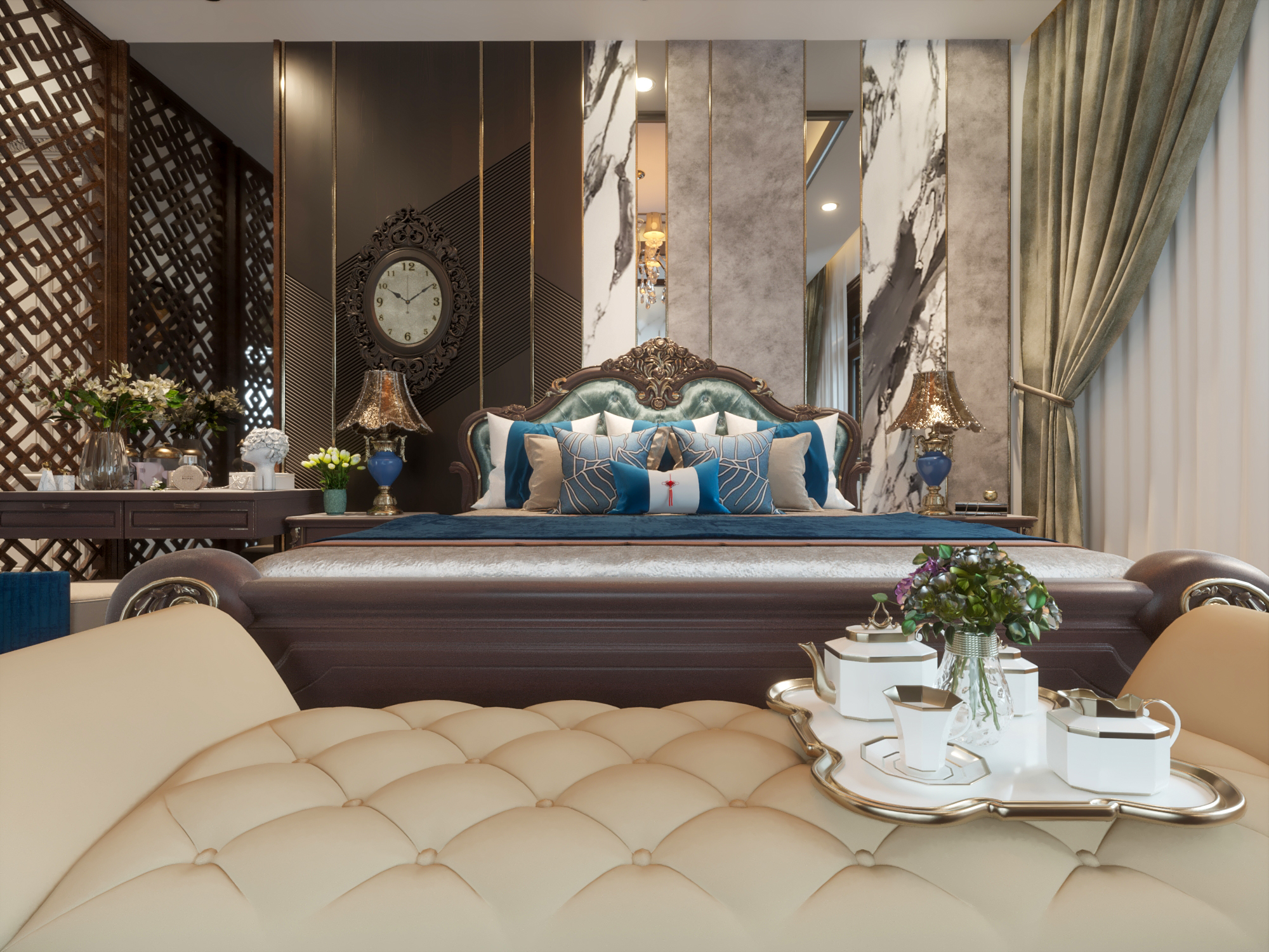 3D Interior Bedroom Neo Classic-1