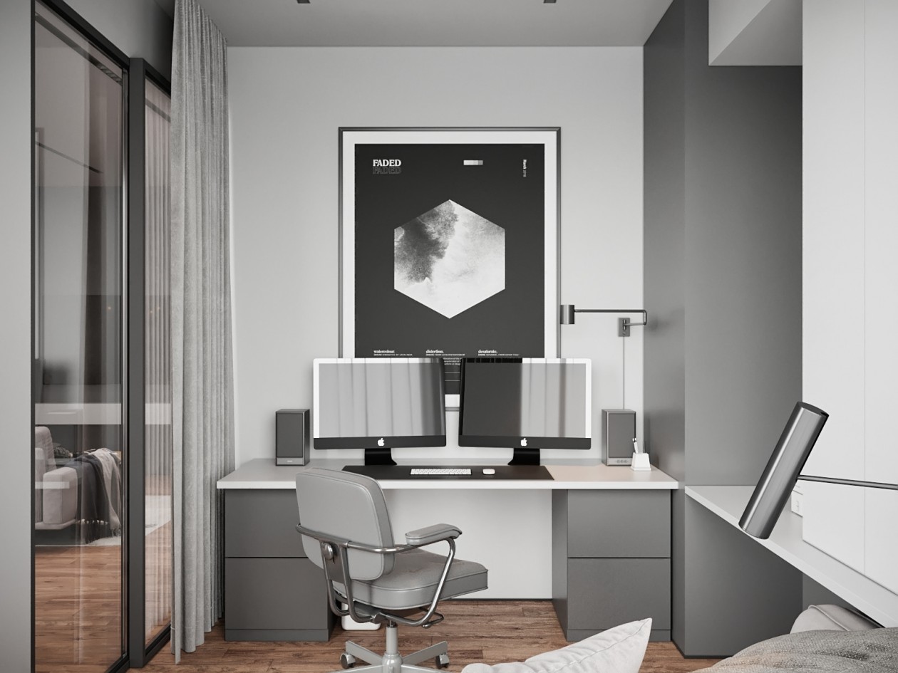 高级灰住宅设计 丰富且极具层次的质感-11