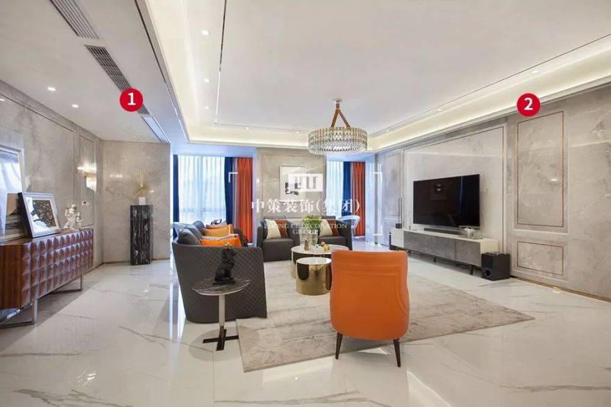 中策装饰 | 青瓷大宅 290 平现代轻奢生活细节设计-16