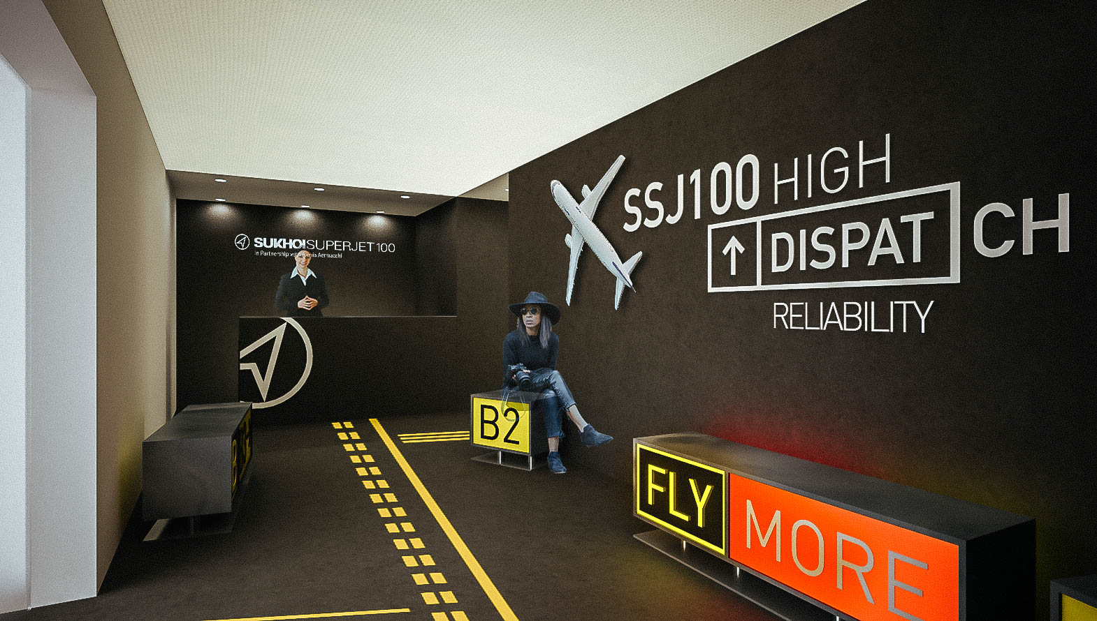 俄罗斯·意大利合资 Sukhoi Superjet 100 航空展临时展馆-29