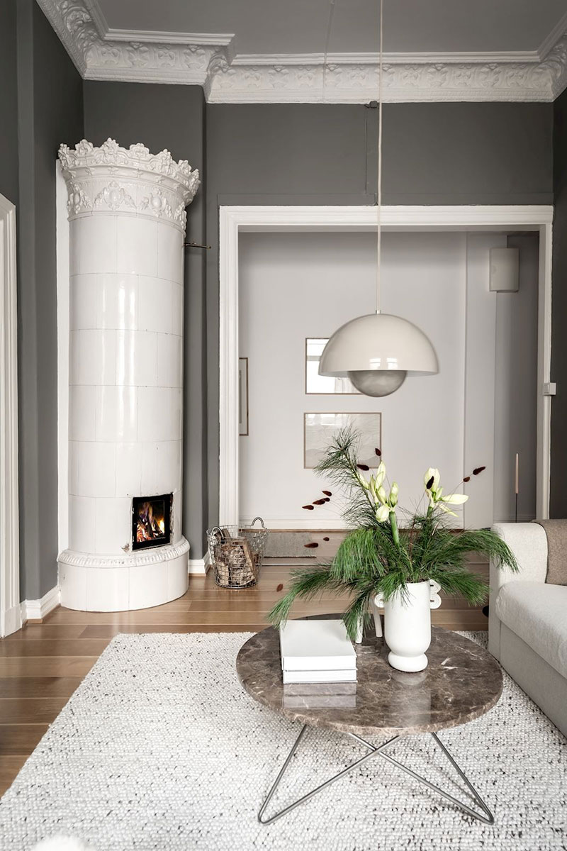 瑞典小公寓的冬日情调设计-8