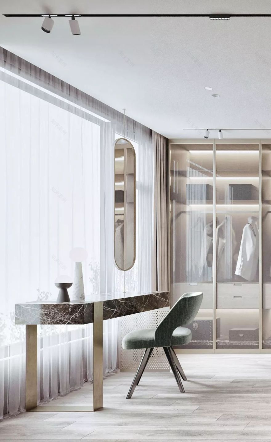 删繁就简的当代轻奢 | 东莞约 490 平米空间设计案例-69