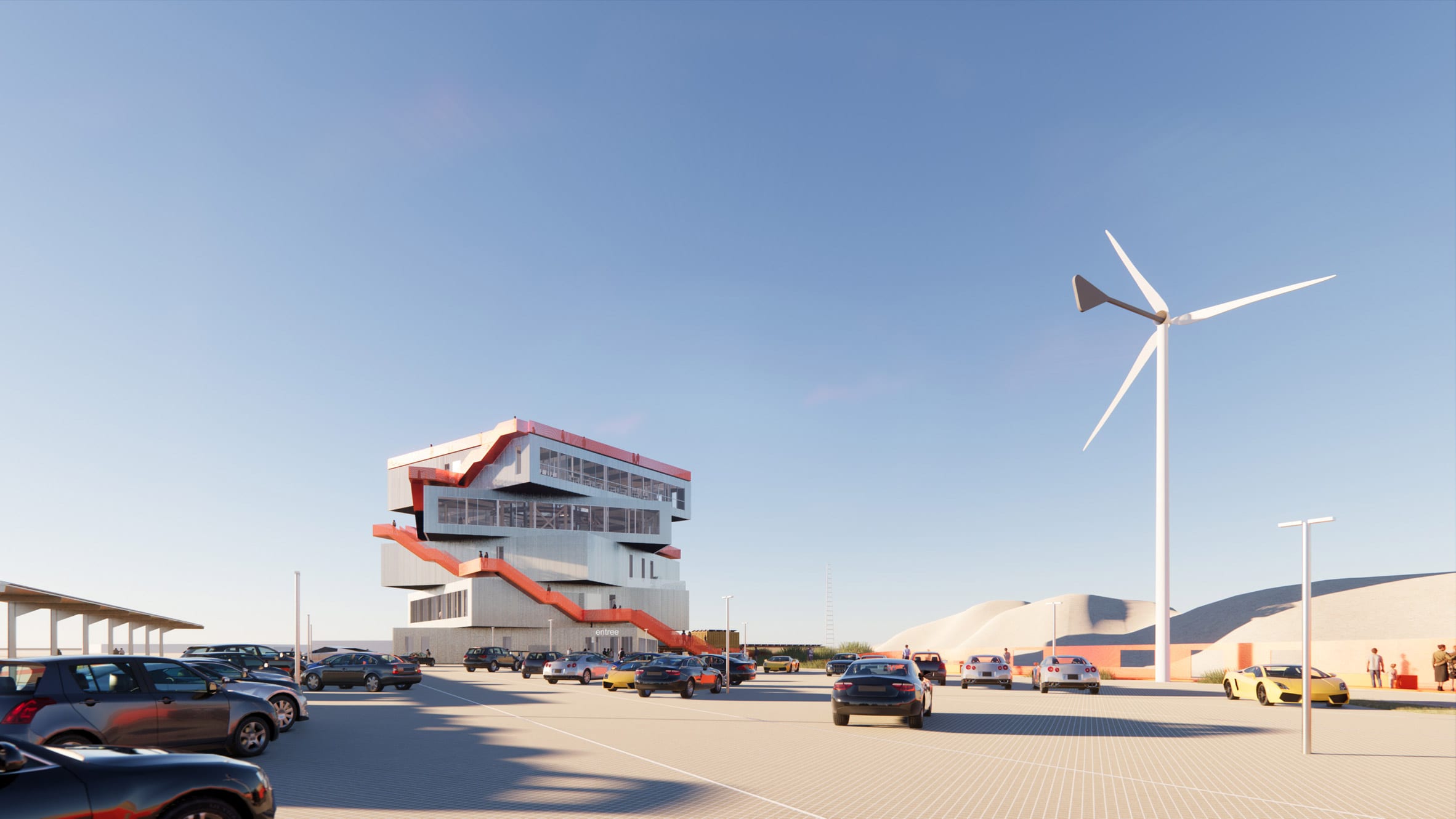 荷兰鹿特丹港游客中心,MVRDV 打造的红楼梯立体建筑-19