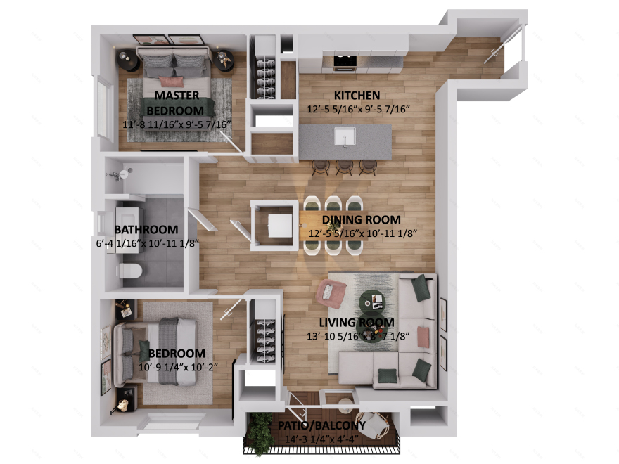 Steep and Bird's eye views with measurements-9