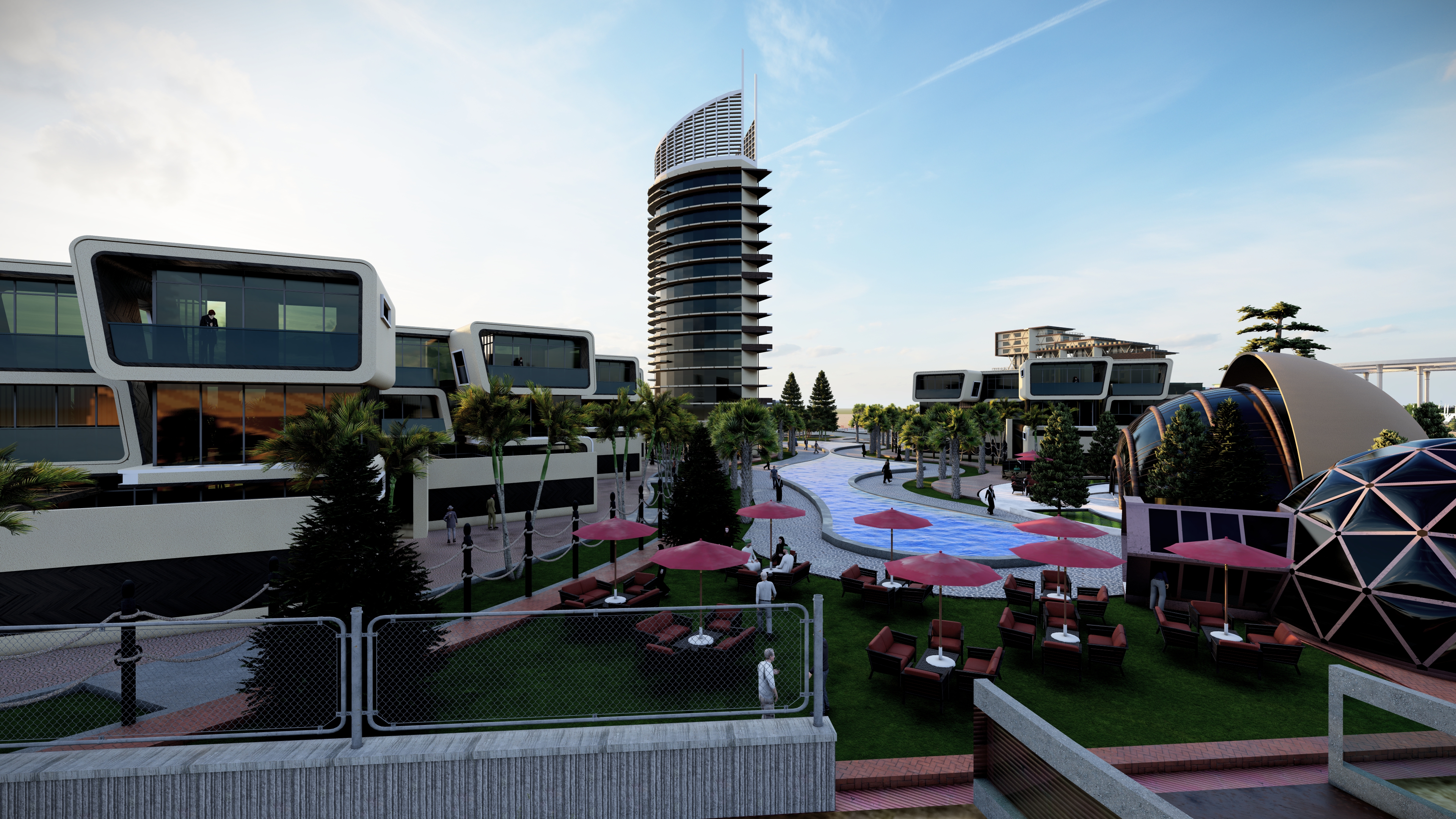 قريه سياحيه كامله علي مساحة 70 الف متر-34