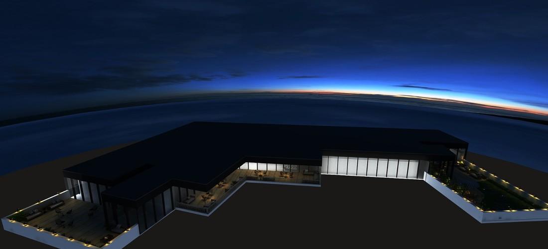 
青岛博士后创业园展厅休闲阳台设计 -1