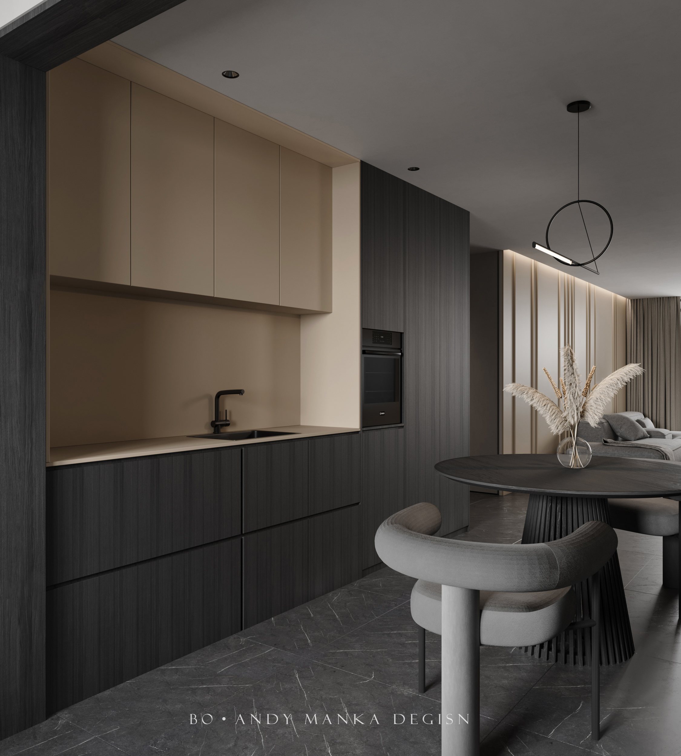 黑色与木色的碰撞-6