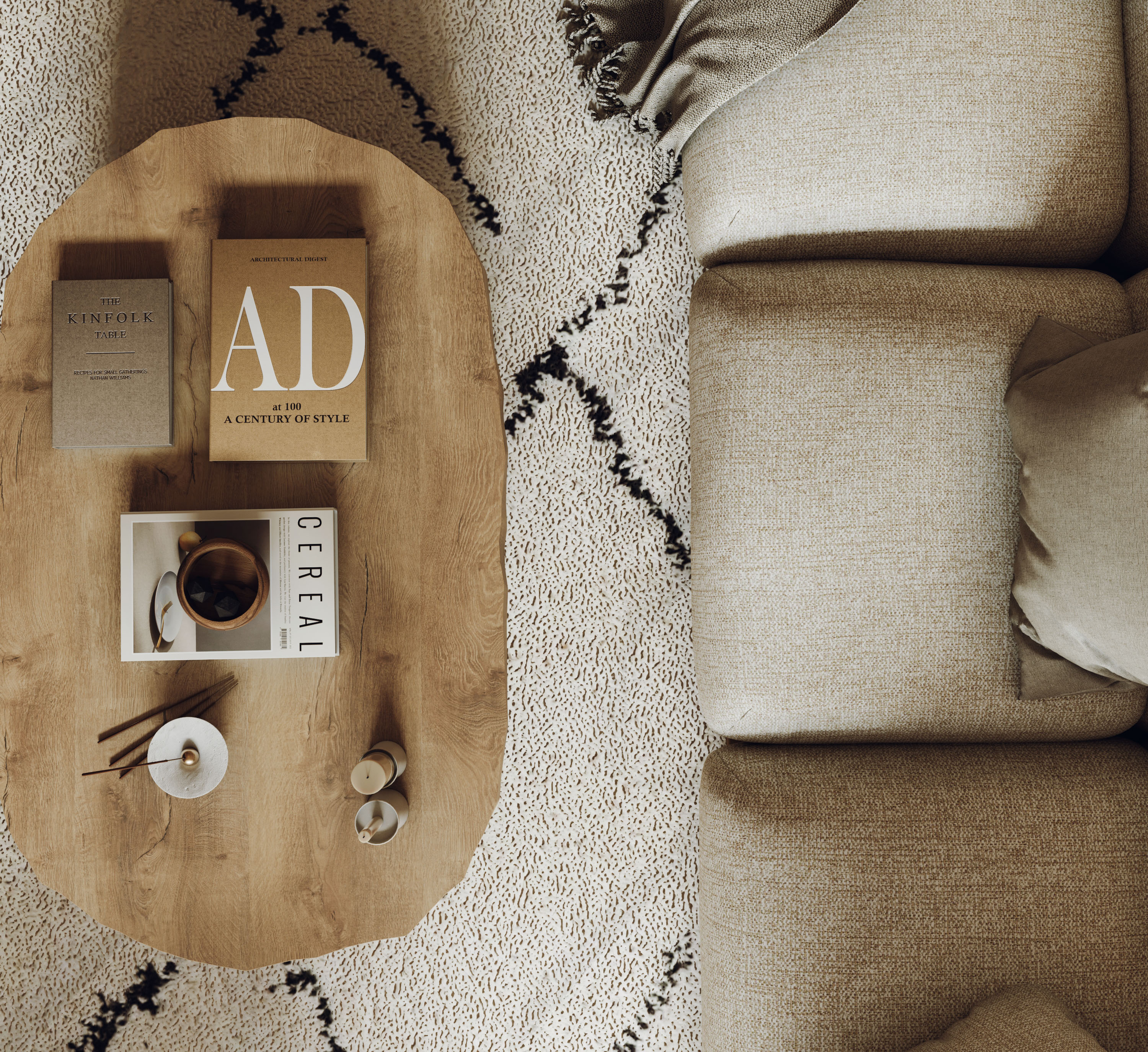 北欧原木风效果图表现-8