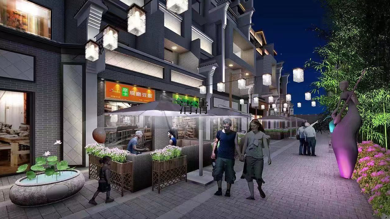 江南古街诗意亮化设计-23