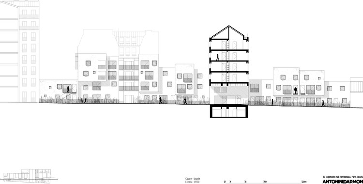 巴黎贝尔维尔区 33 套新旧住房的统一设计-6