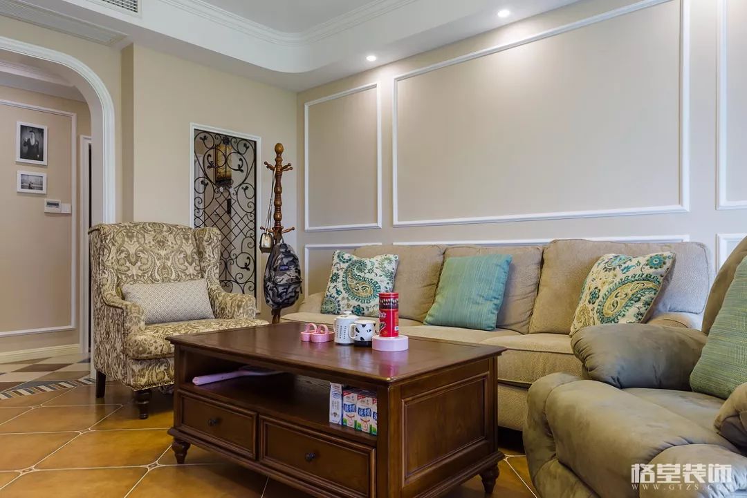 西江月美式风，彩色文化石背景墙，打造惬意空间-24