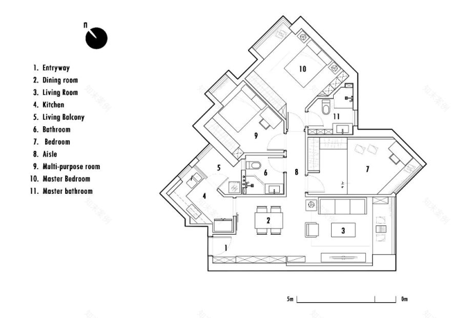 越秀区 89.9㎡雅致之家,东方美学与现代简约的完美融合-10