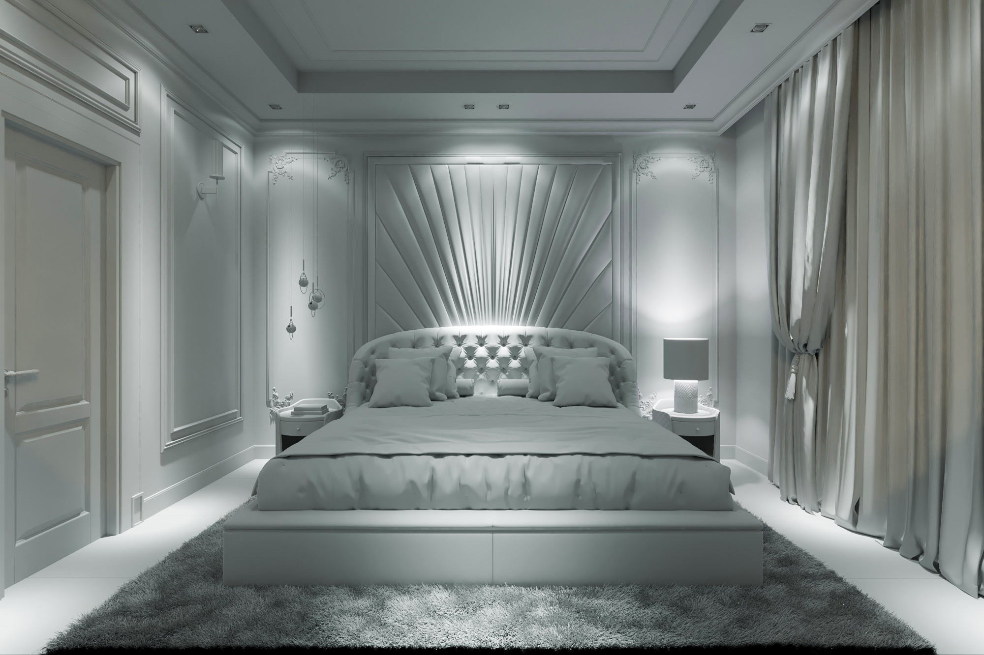 3D Interior Bedroom Ultra Modern-3