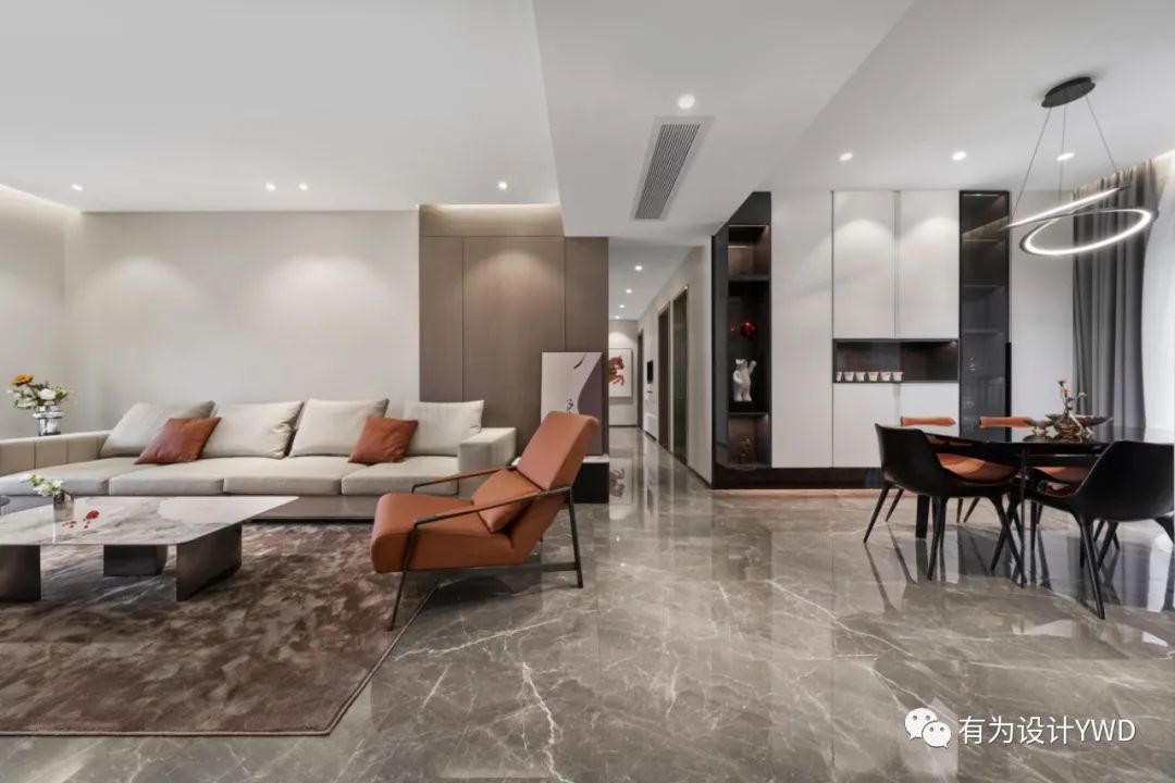 意式轻奢,橙色余晖下的 158㎡大宅设计丨中国佛山丨佛山有为室内设计有限公司-19
